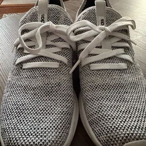Adidas Men's Gray and White Knit Sneakers
